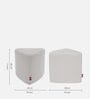 Remy Fabric Pouffe In White Color
