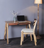 Remy Study Table With Chair In Teak Finish