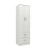 Ren 2 Door Wardrobe With Drawer In Silver Oak Finish