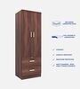 Ren 2 Door Wardrobe in Walnut Finish with Drawers Ren 2 Door Wardrobe in Walnut Finish with Drawers