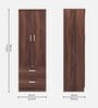 Ren 2 Door Wardrobe in Walnut Finish with Drawers Ren 2 Door Wardrobe in Walnut Finish with Drawers