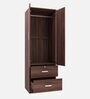 Ren 2 Door Wardrobe in Walnut Finish with Drawers Ren 2 Door Wardrobe in Walnut Finish with Drawers