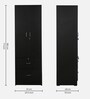 Ren 2 Door Wardrobe in Wenge Finish with Lock