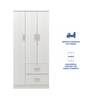 Ren 3 Door Wardrobe With Drawer In Silver Oak Finish