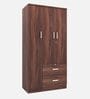 Ren 3 Door Wardrobe  in Walnut Finish with Drawers