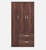 Ren 3 Door Wardrobe  in Walnut Finish with Drawers