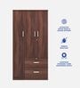 Ren 3 Door Wardrobe  in Walnut Finish with Drawers