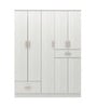 Ren 5 Door Wardrobe With Drawer In Silver Oak Finish
