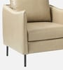Renaissance Revival Faux Leather Lounge Chair In Beige Colour
