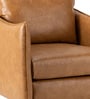 Renaissance Revival Faux Leather Lounge Chair In Tan Colour