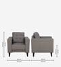 Renata Fabric 1 Seater Sofa In Sandy Brown Colour