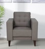 Renata Fabric 1 Seater Sofa In Sandy Brown Colour