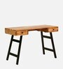 Rene Solid Wood Writing Table In Natural Finish