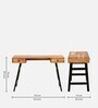 Rene Solid Wood Writing Table In Natural Finish