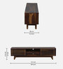Rennes Sheesham Wood TV Console In Scratch Resistant Provincial Teak Finish For TV's Upto 55"