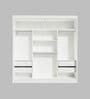 Reno 3 Door Sliding Wardrobe In White Colour With Drawer