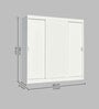 Reno 3 Door Sliding Wardrobe In White Colour With Drawer