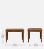 Renton Sheesham Wood 4 Seater Dining Set In Rustic Teak Finish with Drawer