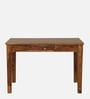 Renton Sheesham Wood 4 Seater Dining Set In Rustic Teak Finish with Drawer