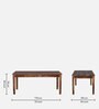 Renton Sheesham Wood 8 Seater Dining Set In Rustic Teak Finish