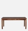Renton Sheesham Wood 8 Seater Dining Set In Rustic Teak Finish