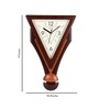 Replica Triangular Brown Plastic Pendulum Clock"byEximDecor