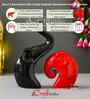 Resin Decorative Cute Couple Elephant Showpieces Animal Figurines(Set of 2, Black Red)| Elephant Statues Home Decor Items for Living Room Bedroom Hall Office| Home Decor Gifts for Birthday