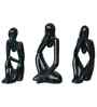 Resin Decorative Thinking Human Figurines Statues Showpieces (Set of 3, Black)| Home Decor Items for Living Room Bedroom Hall Office Desk Bookshelf  Table| Home Decor Gifts for Birthday