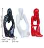Resin Decorative Thinking Human Figurines Statues Showpieces (Set of 3, Black White Red)| Home Decor Items for Living Room Bedroom Hall Office Desk Bookshelf  Table| Gifts for Birthday