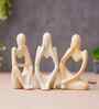 Resin Decorative Thinking Human Figurines Statues Showpieces (Set of 3, White)| Home Decor Items for Living Room Bedroom Hall Office Desk Bookshelf  Table| Home Decor Gifts for Birthday