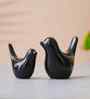 Resin Love Birds Showpieces (Set of 2, Black)| Home Decor Items for Living Room Bedroom Hall Office Desk| Decorative Bird Figurines Statue| Home Decor Gifts for Birthday Housewarming