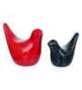 Resin Love Birds Showpieces (Set of 2, Black Red)| Home Decor Items for Living Room Bedroom Hall Office Desk| Decorative Bird Figurines Statue| Home Decor Gifts for Birthday Housewarming