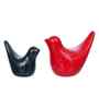 Resin Love Birds Showpieces (Set of 2, Black Red)| Home Decor Items for Living Room Bedroom Hall Office Desk| Decorative Bird Figurines Statue| Home Decor Gifts for Birthday Housewarming
