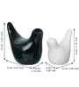 Resin Love Birds Showpieces (Set of 2, Black White)| Home Decor Items for Living Room Bedroom Hall Office Desk| Decorative Bird Figurines Statue| Home Decor Gifts for Birthday Housewarming