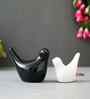 Resin Love Birds Showpieces (Set of 2, Black White)| Home Decor Items for Living Room Bedroom Hall Office Desk| Decorative Bird Figurines Statue| Home Decor Gifts for Birthday Housewarming