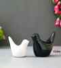 Resin Love Birds Showpieces (Set of 2, Black White)| Home Decor Items for Living Room Bedroom Hall Office Desk| Decorative Bird Figurines Statue| Home Decor Gifts for Birthday Housewarming