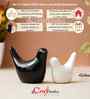 Resin Love Birds Showpieces (Set of 2, Black White)| Home Decor Items for Living Room Bedroom Hall Office Desk| Decorative Bird Figurines Statue| Home Decor Gifts for Birthday Housewarming
