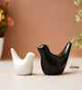 Resin Love Birds Showpieces (Set of 2, Black White)| Home Decor Items for Living Room Bedroom Hall Office Desk| Decorative Bird Figurines Statue| Home Decor Gifts for Birthday Housewarming