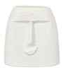 Resin Smile Face Shape Decorative Flower Vase Pot Artificial Flowers Plant (White)Home Decoration Items for Living Room Bedroom Hall Office Table| Home Decor Gifts for Birthday