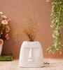 Resin Smile Face Shape Decorative Flower Vase Pot Artificial Flowers Plant (White)Home Decoration Items for Living Room Bedroom Hall Office Table| Home Decor Gifts for Birthday