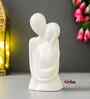 Resin White Romantic Couple Showpiece| Decorative Cute Loving Couple Statue Figurines| Home Decor Items for Living Room Bedroom Hall Office| Home Decor Gifts for Anniversary Valentines Day