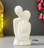 Resin White Romantic Couple Showpiece| Decorative Cute Loving Couple Statue Figurines| Home Decor Items for Living Room Bedroom Hall Office| Home Decor Gifts for Anniversary Valentines Day