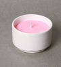 Candles Rose Fragrance Natural Wax Aroma Candle with White Holder