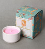 Candles Rose Fragrance Natural Wax Aroma Candle with White Holder