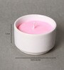 Candles Rose Fragrance Natural Wax Aroma Candle with White Holder