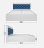 Ressley King Sized Bed In White & Blue Finish