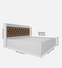 Ressley King Sized Bed In White & Brown Finish