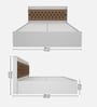 Ressley King Sized Bed In White & Brown Finish