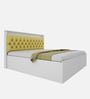 Ressley King Sized Bed in White & Yellow Finish