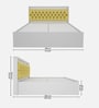 Ressley King Sized Bed in White & Yellow Finish